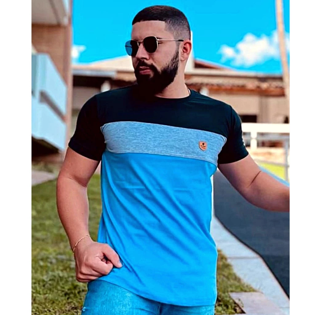 Camiseta Masculina Em Algodão Fio 30 Penteado Com Elastano Diversas Cores Preço De Fábrica