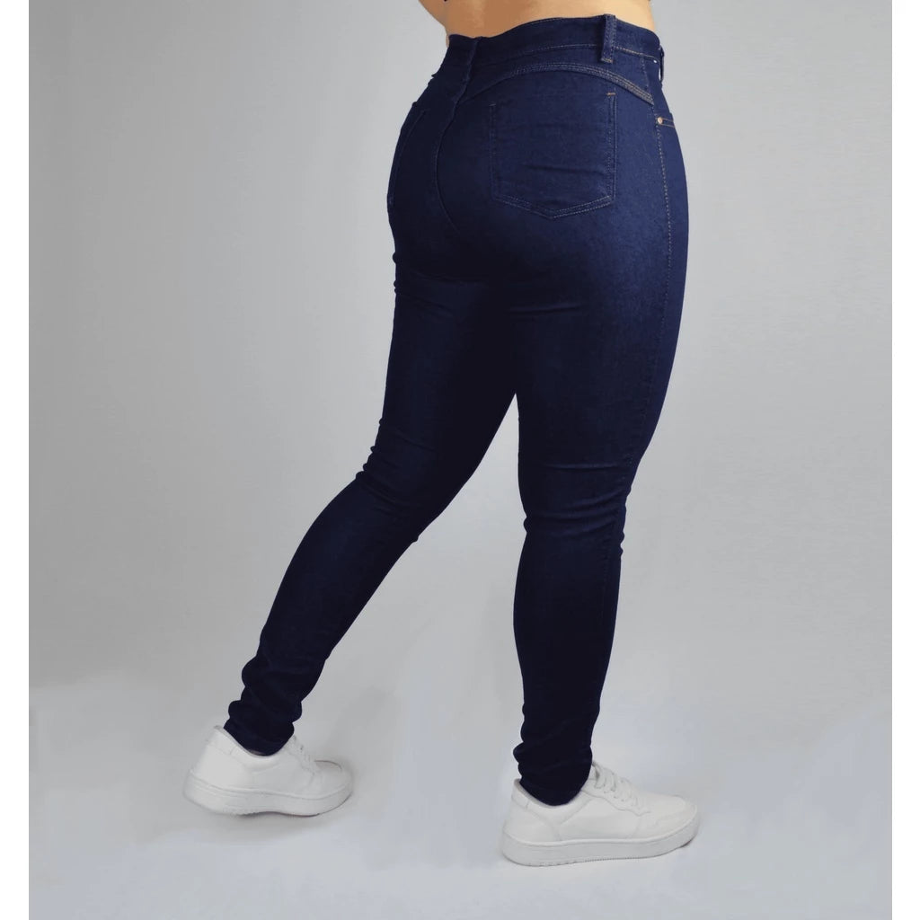 Women's Skinny Jeans With Lycra High Waist Lifts Butt Moda Gringa Blogger Premium Line With Spandex 36 38 40 42 44 46