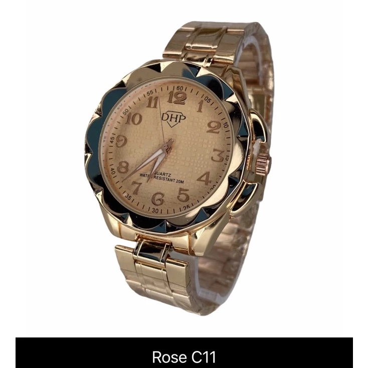 Relógio Feminino a prova d’água rose dourado original DHP