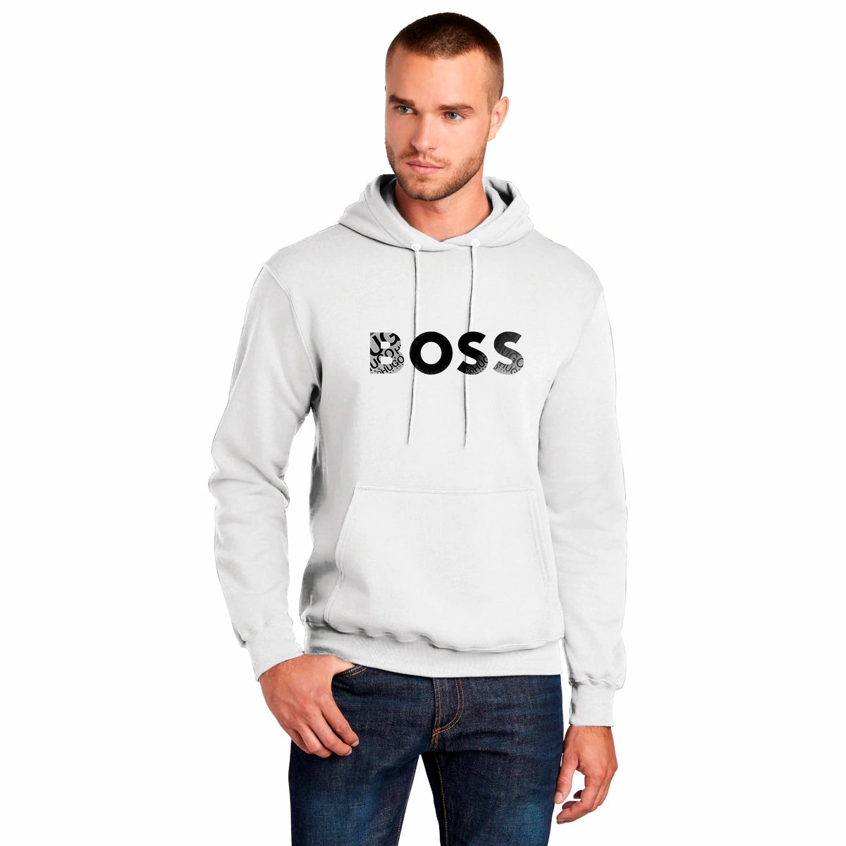 Blusa Moletom Hugo Boss Big Logo com Capuz