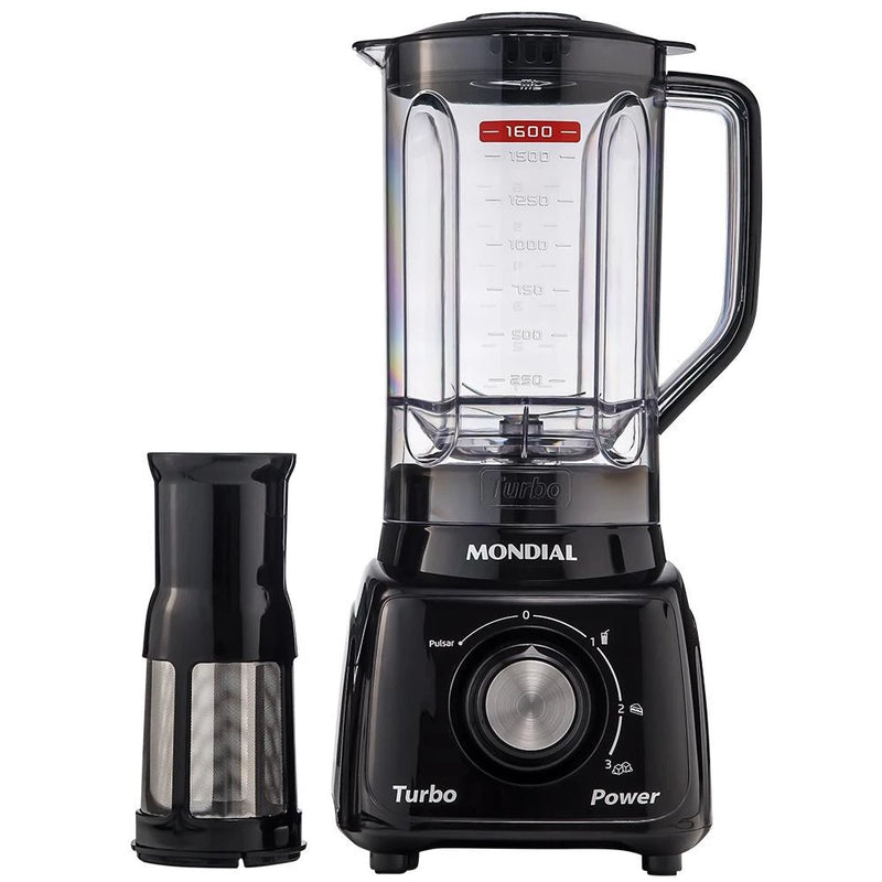 Liquidificador Mondial Turbo 3 Velocidades 500W Preto