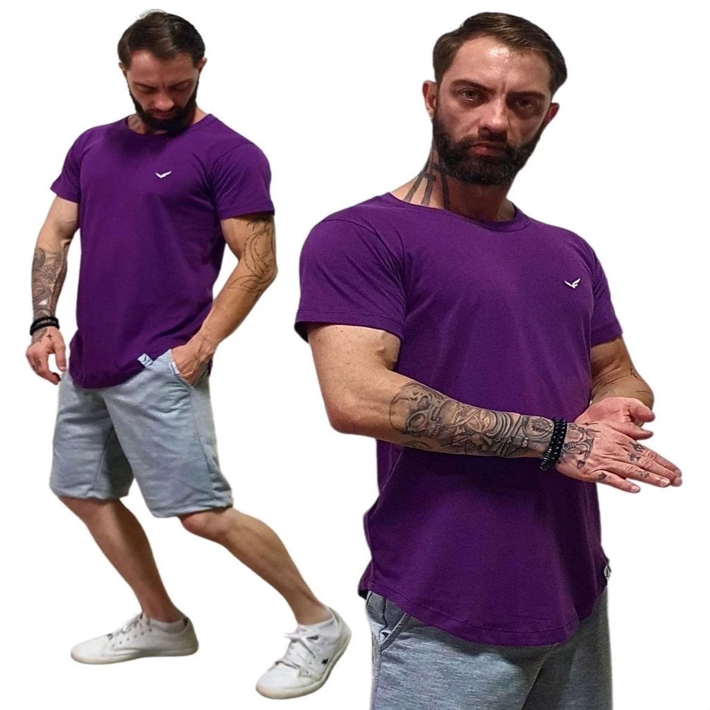 Camisa Masculina Camiseta Longline Swag Blusa Oversized Casul Treino Academia Esporte Lazer Fit Verão Moda