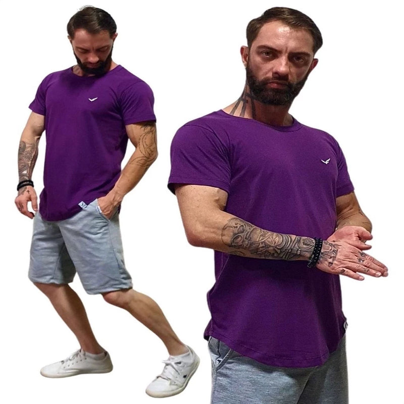 Men's Longline Swag Shirt Oversized Casul Blouse Training Gym Sport Leisure Fit Summer Fashion