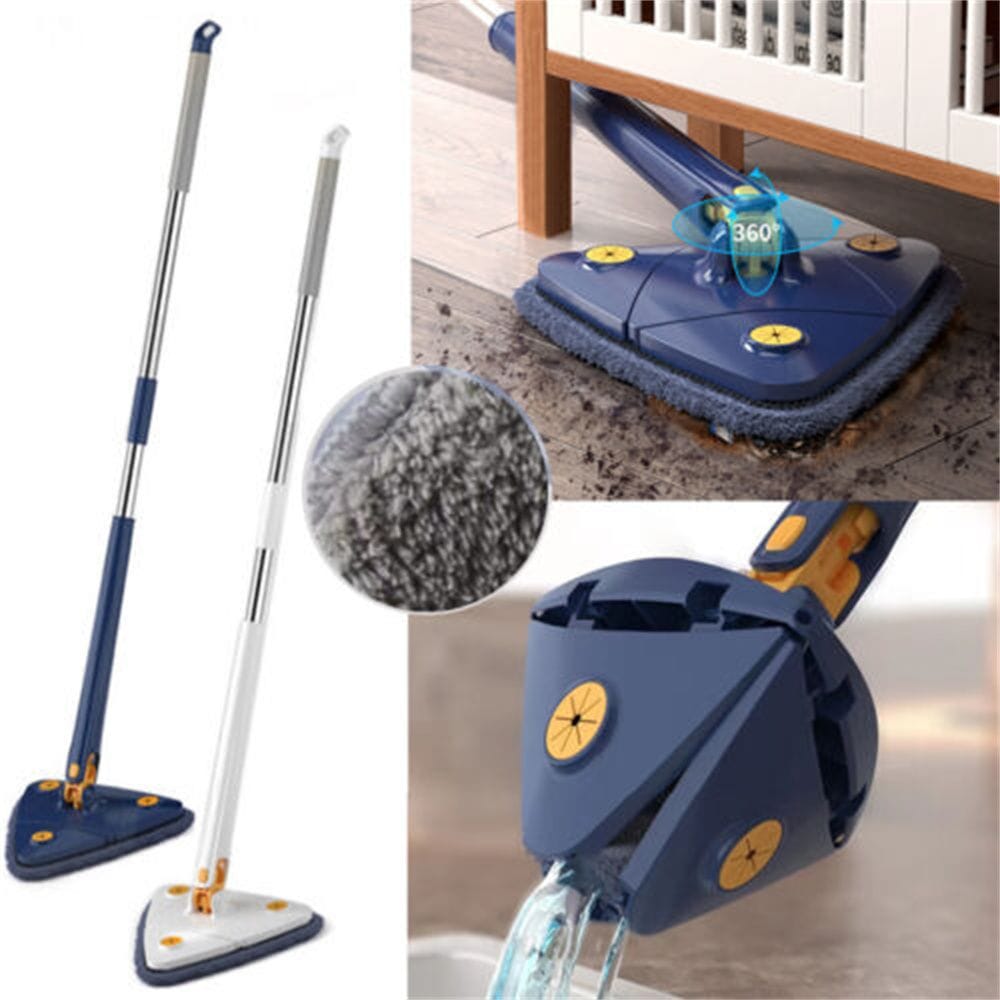 Triangle Mop Cleaning Mop Adjustable Swivel 360° Retractable Professional