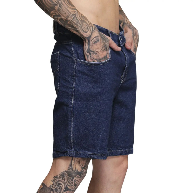 Kit 02 Bermuda Jeans Masculina Algodão
