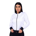 Jaquetinha Bomber Feminina Com Ziper moda inverno