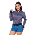 Jaquetinha Bomber Feminina Com Ziper moda inverno