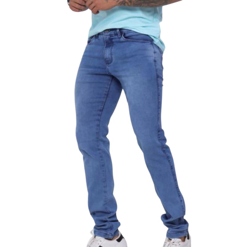 Calça Jeans Masculina Tradicional Com Elastano Lycra