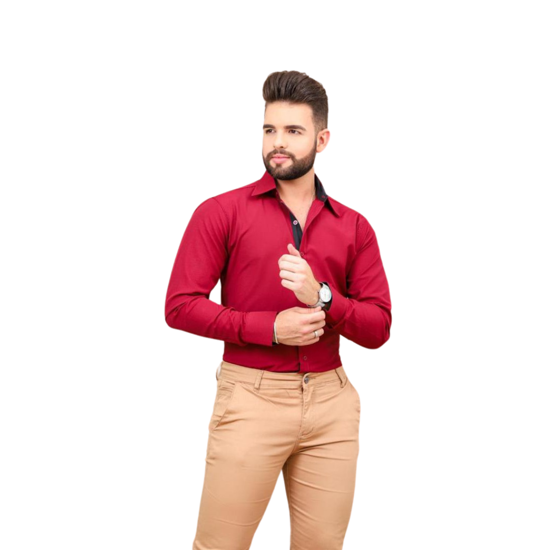 Camisa Blusa Social Masculina Sim Fit