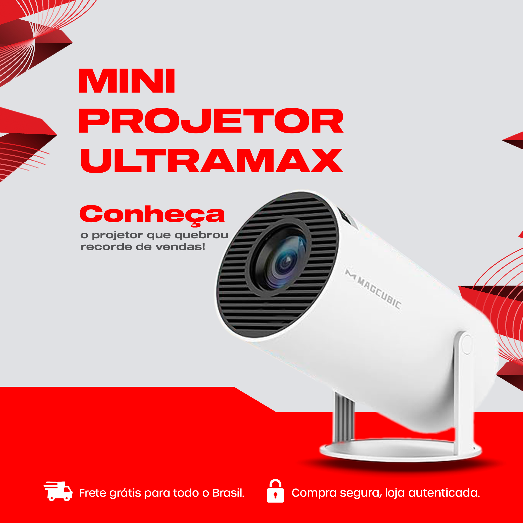 Mini Portable Projector 4K Ultra Max - Original Product + Exclusive Gift