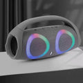 Alto-falante Bluetooth portátil à prova d'água, alta potência, luz colorida RGB, subwoofer