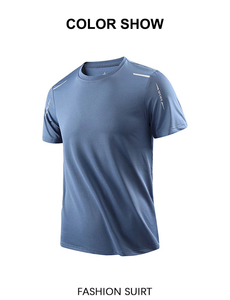 CHRLCK Camisetas Masculinas Esportiva Secagem Rápida, Respiráveis, Com Elasticidade Macia