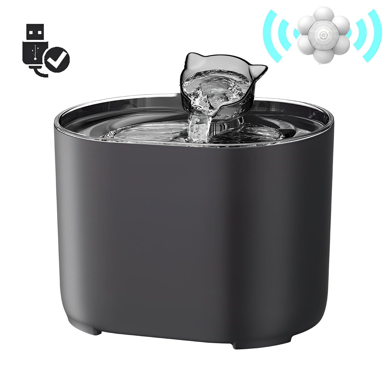 Bebedouro Fonte de Água Para Gatos 2,2L USB - Aqua Oasis