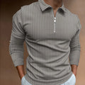 Camisa Manga Longa Listrada Gola Polo