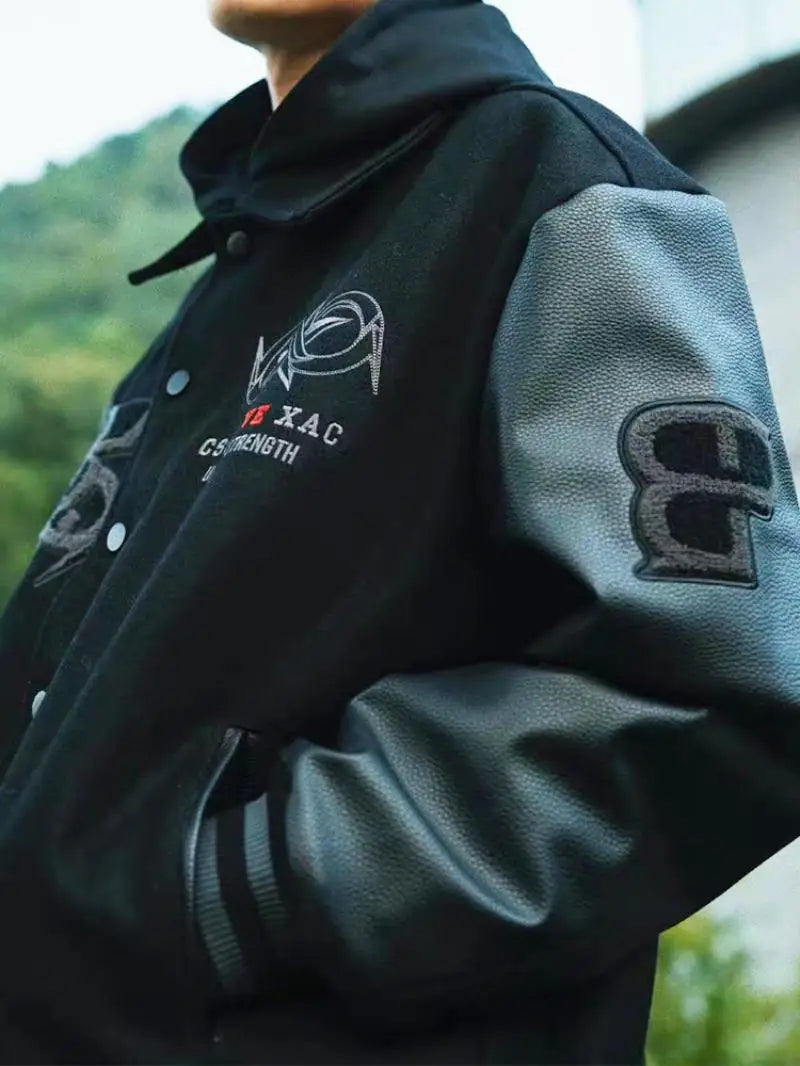 Jaqueta de Couro Masculina Streetwear