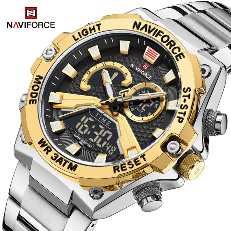 NAVIFORCE relógios masculinos moda militar quartzo luminoso