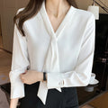 Blusa Feminina Chiffon com Laço