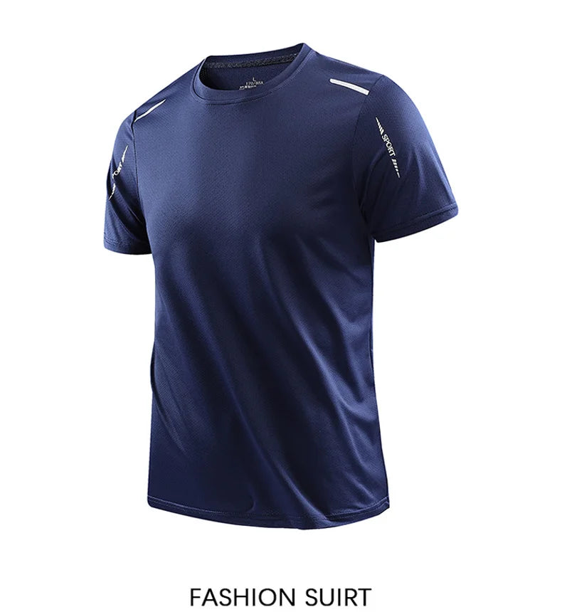 CHRLCK Camisetas Masculinas Esportiva Secagem Rápida, Respiráveis, Com Elasticidade Macia