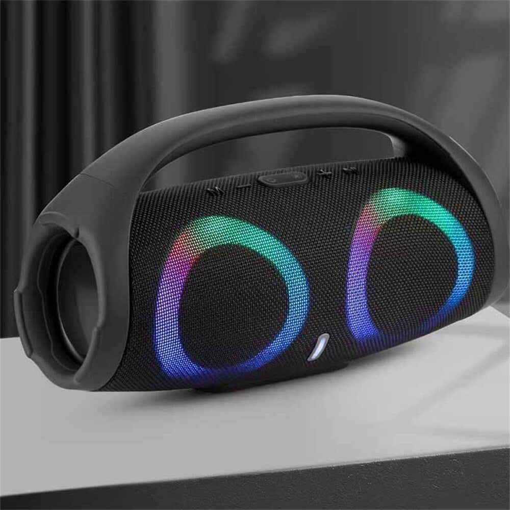 Waterproof Portable Bluetooth Speaker, High Power, RGB Colorful Light, Wireless Subwoofer