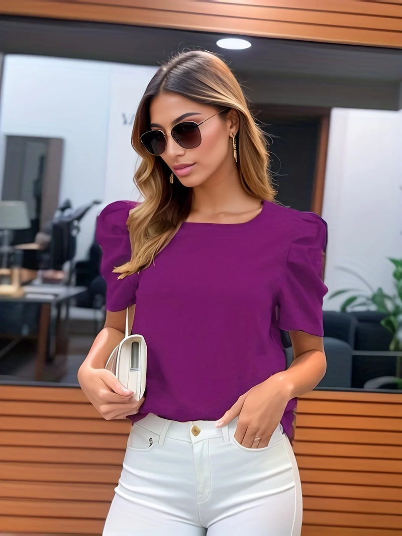 Blusa Franzida Gola Redonda