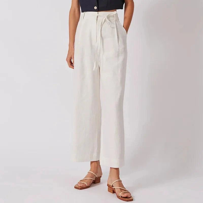 Calça de Linho Feminina Stile Wide
