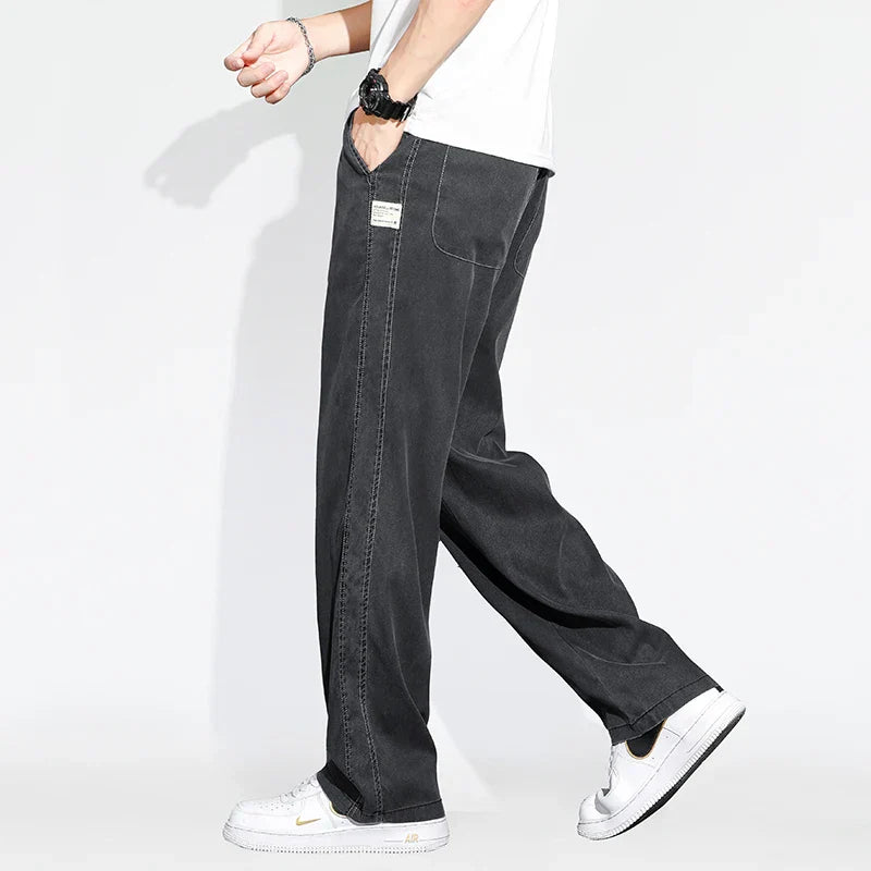 Calça Jeans Casual de Tecido Lyocell
