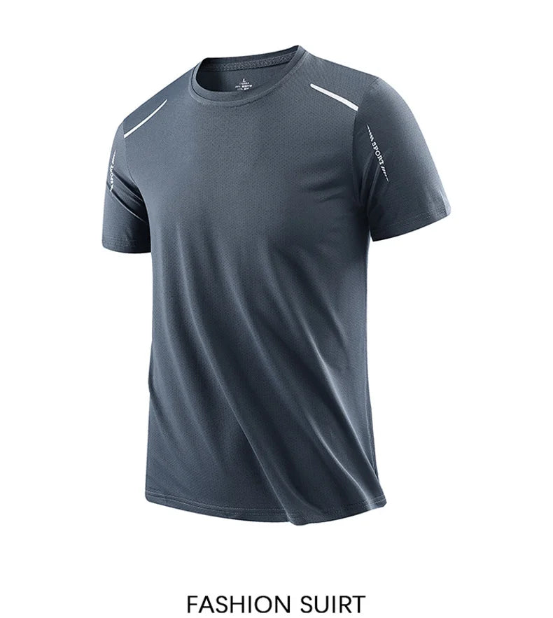 CHRLCK Camisetas Masculinas Esportiva Secagem Rápida, Respiráveis, Com Elasticidade Macia