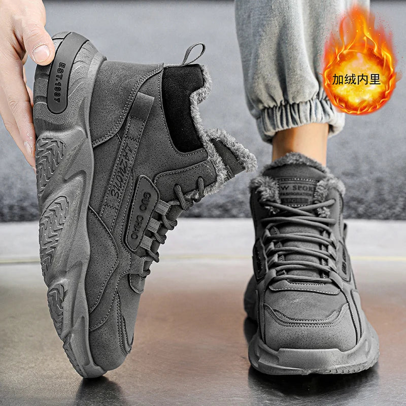 Bota de Couro Inverno Outdoor Warm