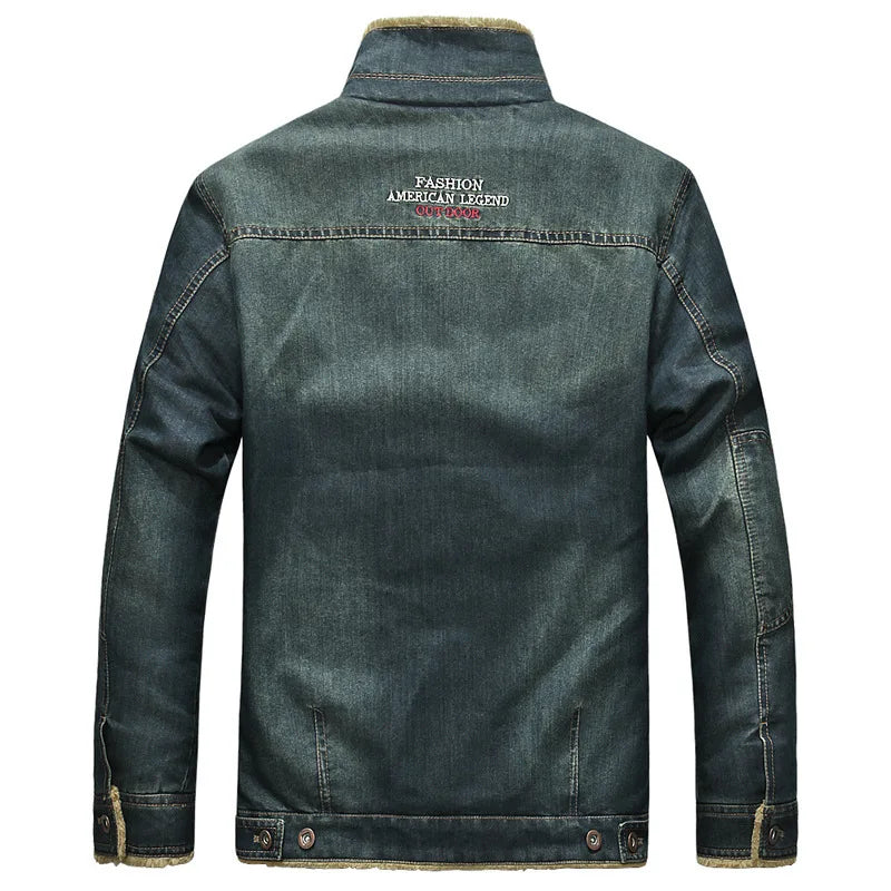 Jaqueta Jeans Masculina Acolchoada Casual Bradok