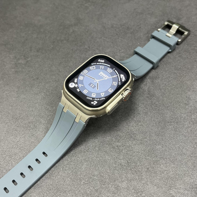 Pulseira de borracha macia para Apple Watch Ultra, kit de modificação esportiva