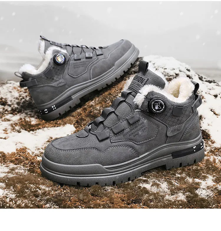 Bota Estilo Tática de Couro Inverno Shark
