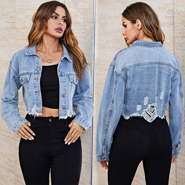 Jaqueta Jeans Feminina Fashion DN