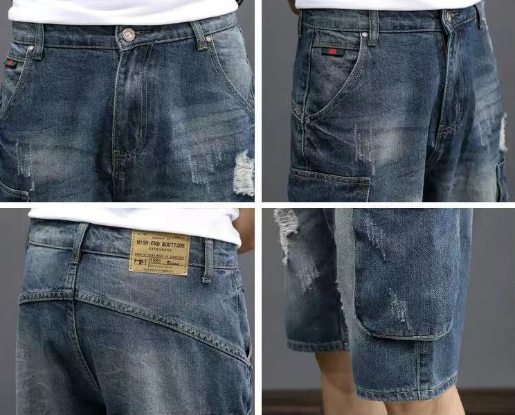 Bermuda Jeans Carga Baggy