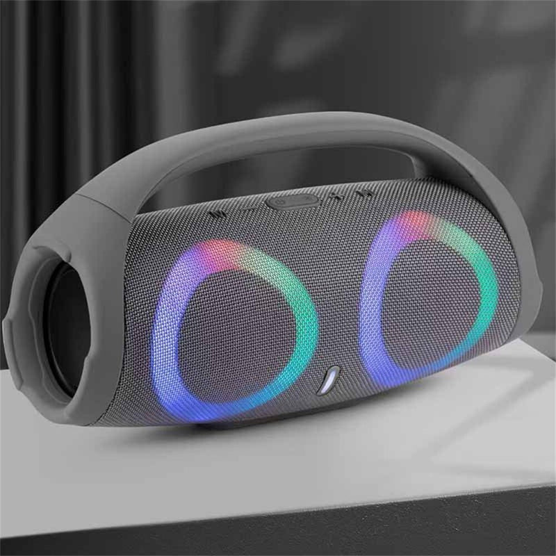 Alto-falante Bluetooth portátil à prova d'água, alta potência, luz colorida RGB, Subwoofer sem fio