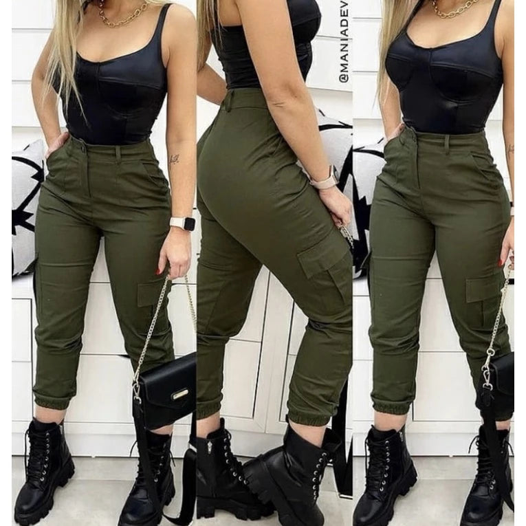 Jogger cargo pants Skater twill with pocket Women