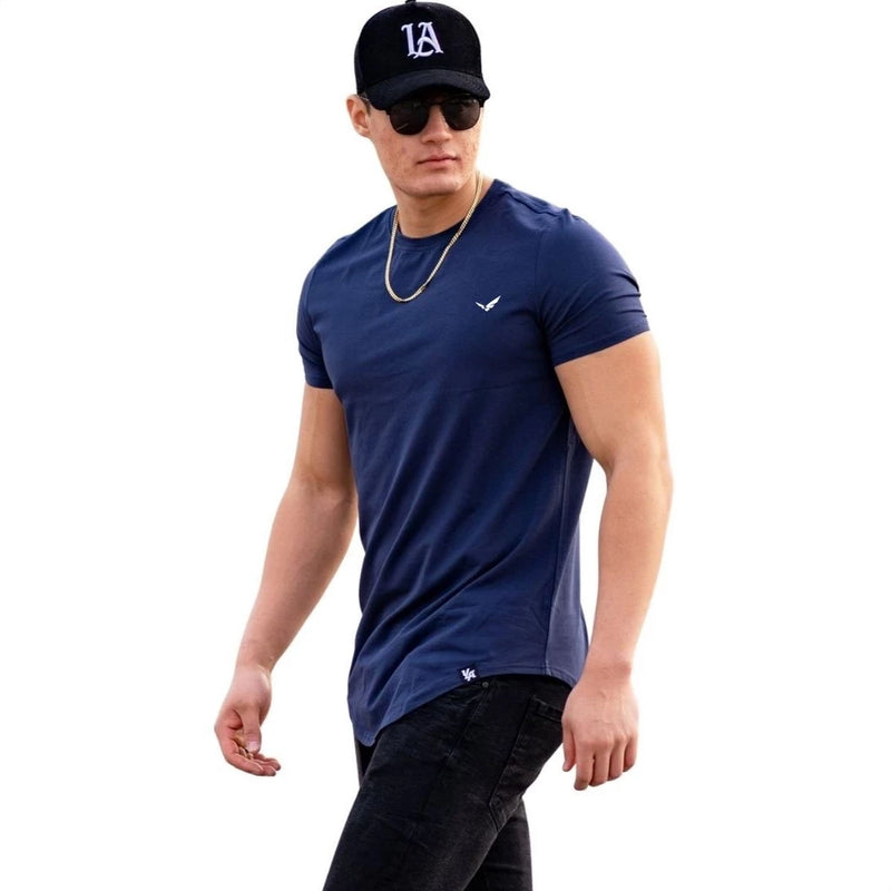 Men's Longline Swag Shirt Oversized Casul Blouse Training Gym Sport Leisure Fit Summer Fashion