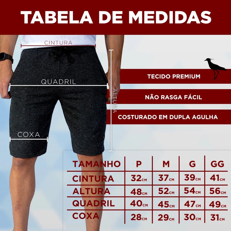 Kit 2 Bermudas Masculinas Cores Lisas 2 Bolsos Academia Confortável Treino Leve