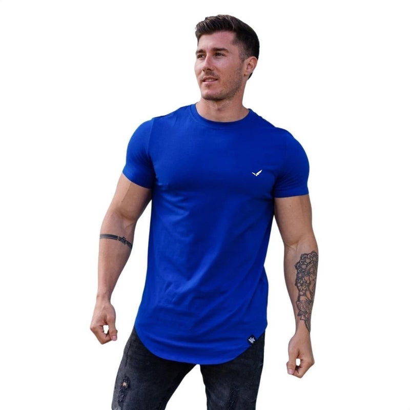 Camisa Masculina Camiseta Longline Swag Blusa Oversized Casul Treino Academia Esporte Lazer Fit Verão Moda