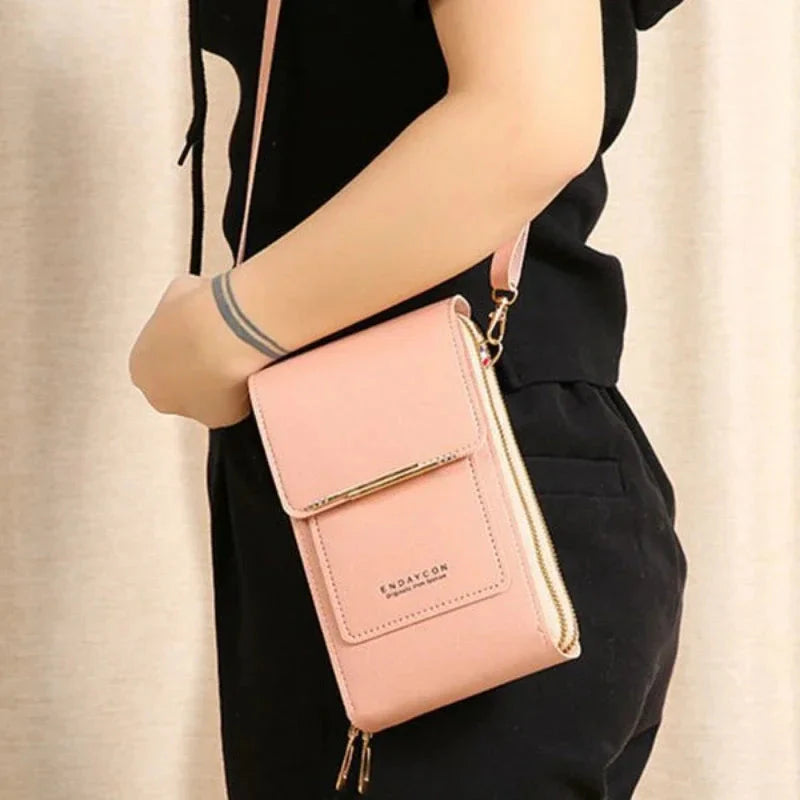 Bolsa Crossbody com Tela Touch Antifurto Para Celular
