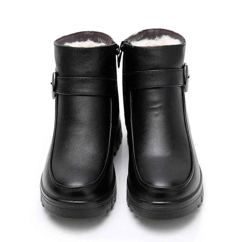 Bota de Couro Feminina Térmica Invernal