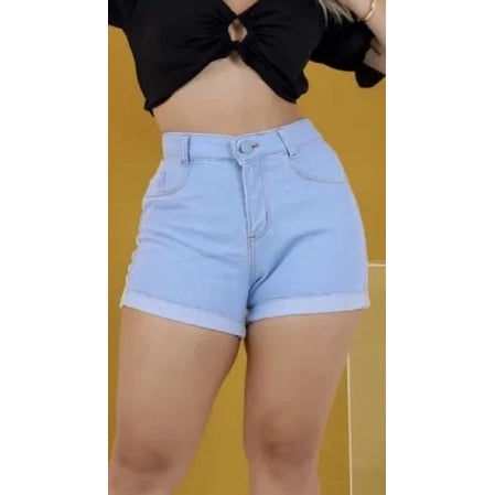 High Waist Mom Jeans Shorts