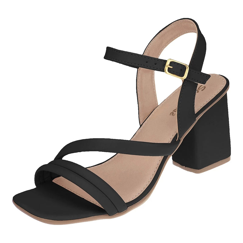 Stilo Rosê Women's Sandal Thick Heel Medium Comfortable Straps-8400