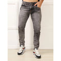 Calça jeans cinza lavada manchada slim TOP