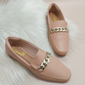 Women's Comfort Moccasin Square Toe Chain Promotion Ref. 4706