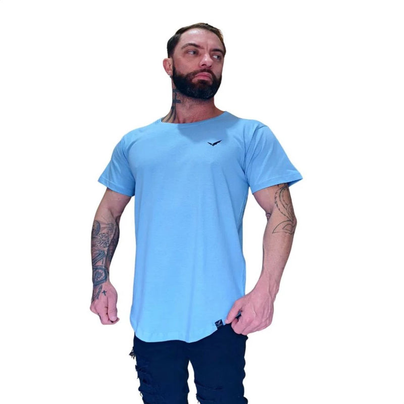 Camisa Masculina Camiseta Longline Swag Blusa Oversized Casul Treino Academia Esporte Lazer Fit Verão Moda