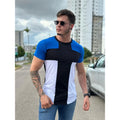 Camisa Longline masculina listrada Oversized em algodão fio 30.1 Penteado, camiseta Longline.