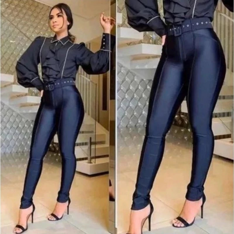 Women's Belt Pants Cirrê Stylish Shaping Pants