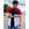 Camisa Longline masculina listrada Oversized em algodão fio 30.1 Penteado, camiseta Longline.