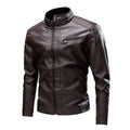 Jaqueta De Couro Forrada Masculina Moda Inverno Motoqueiro Frio