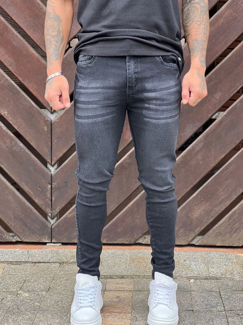 Calça Skinny Jeans Riscada Masculina